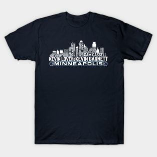 Minnesota Basketball Team All Time Legends, Minneapolis City Skyline T-Shirt